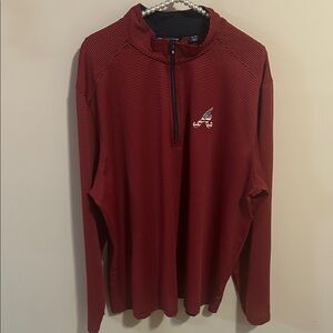 Cutter & Buck XL Atlanta Braves Americana Logo 1/4 Zip Pullover Performance